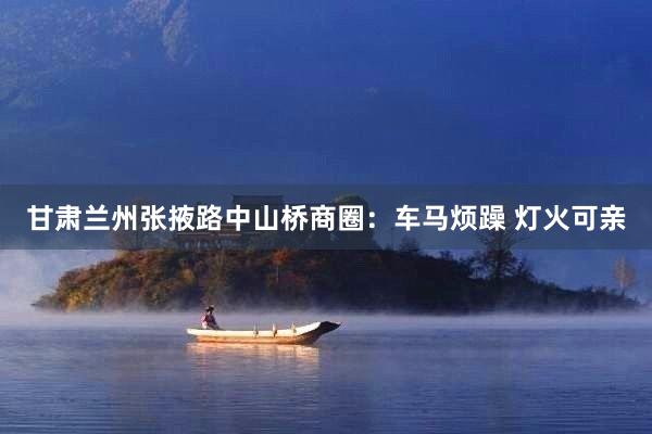 甘肃兰州张掖路中山桥商圈：车马烦躁 灯火可亲